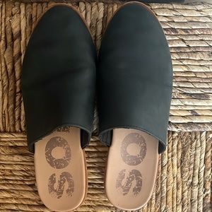 Sorel Ella Mules Size US 8.5 Black Leather Flat Comfortable